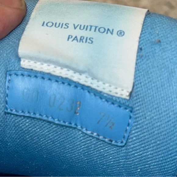 Louis Vuitton Trainer Low ‘Velcro Strap - Light Blue Monogram Denim’ - Picture 8 of 12